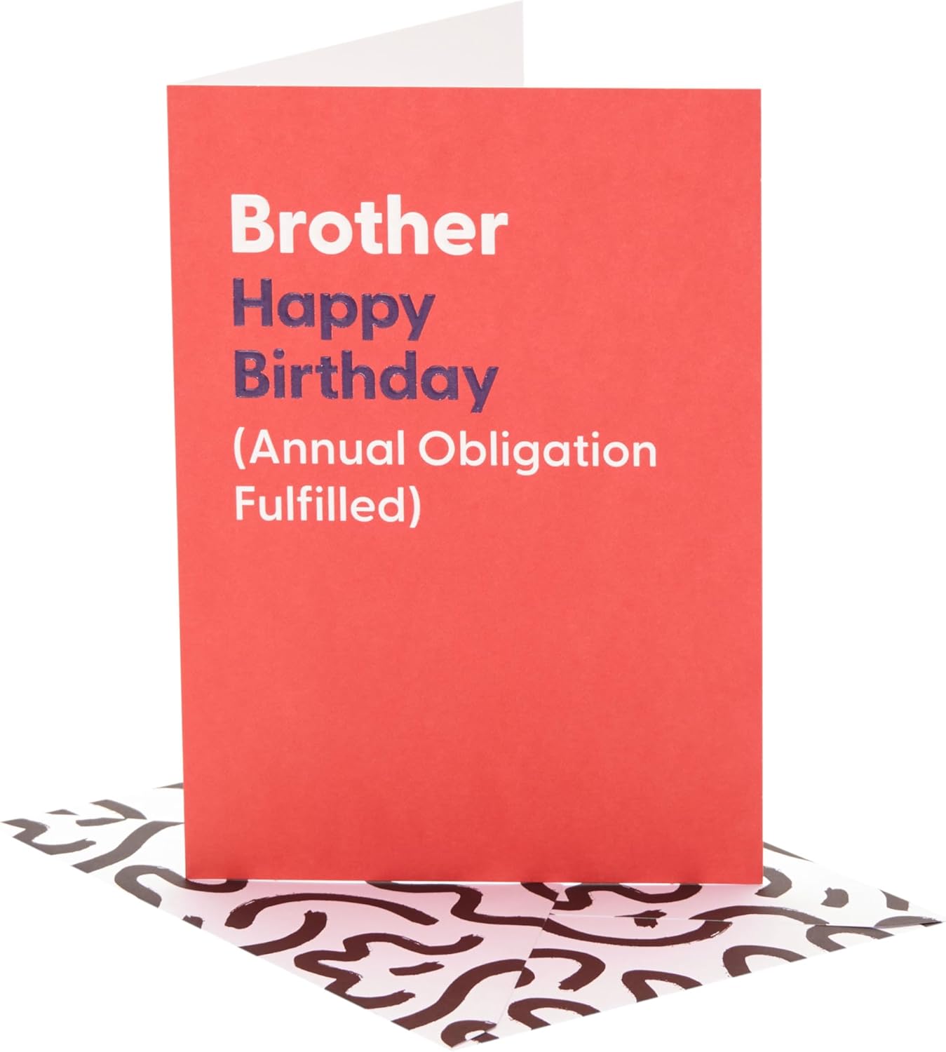 Funny Annual Obligation Design Brother Birthday Card