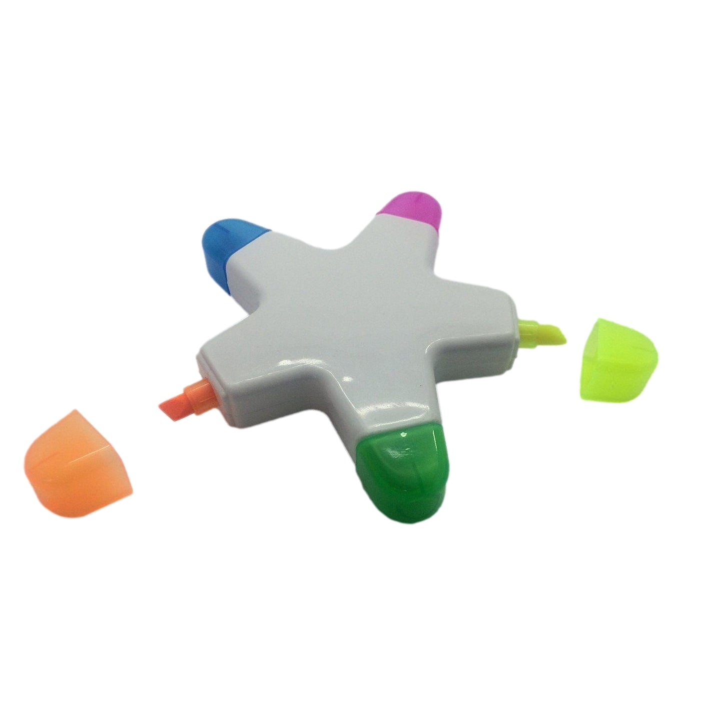 Starfish Design 5 in 1 Highlighter Pen — Yellow, Blue, Green, Orange, Pink