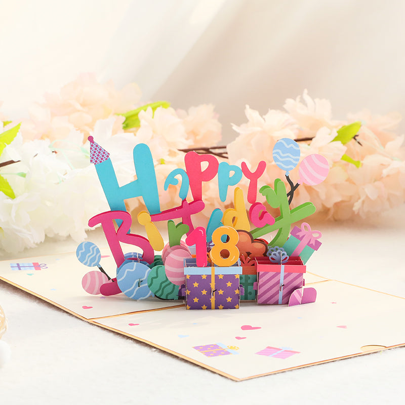 Milestone Magic Balloon Bliss Personalize 3D Pop Up Birthday Card