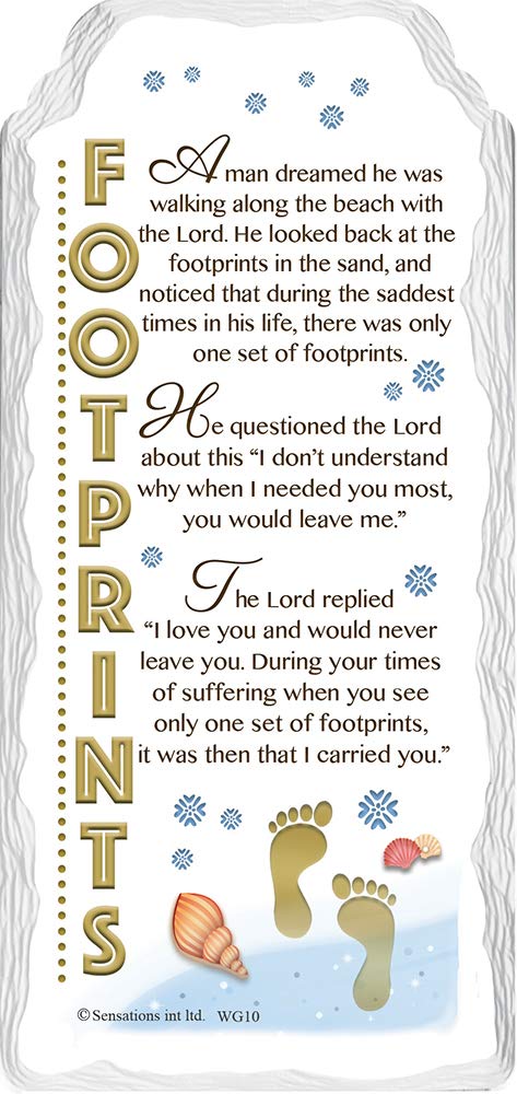 Footprints Sentimental Handcrafted Ceramic Plaque