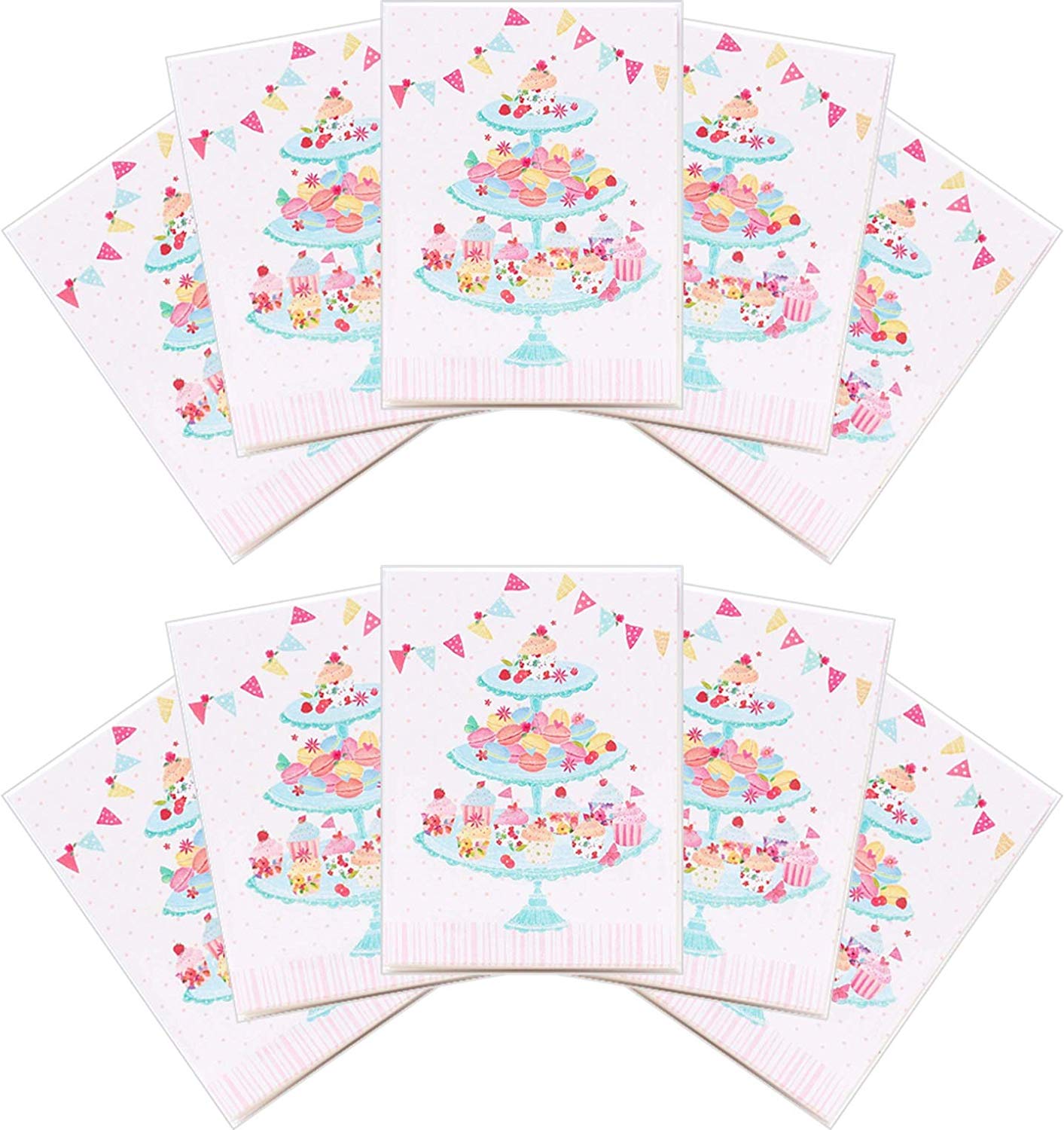 Multipack of 10 Greeting Cards Blank Inside for All Occasions 
