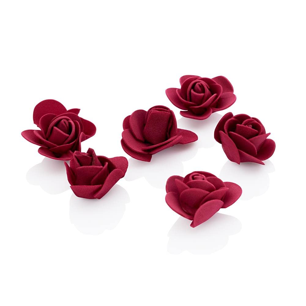 Pack of 250 Dark Red Decorative Craft Roses by Icon Craft