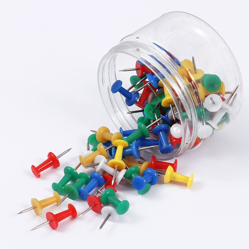 Pack of 360 Assorted Colour Push Pins 25mm