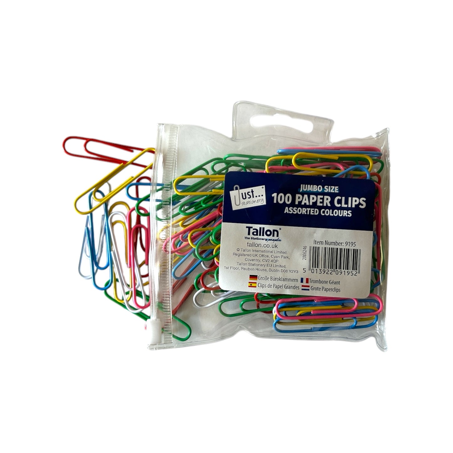 Pack of 1200 Just Stationery Quality Jumbo Paperclips