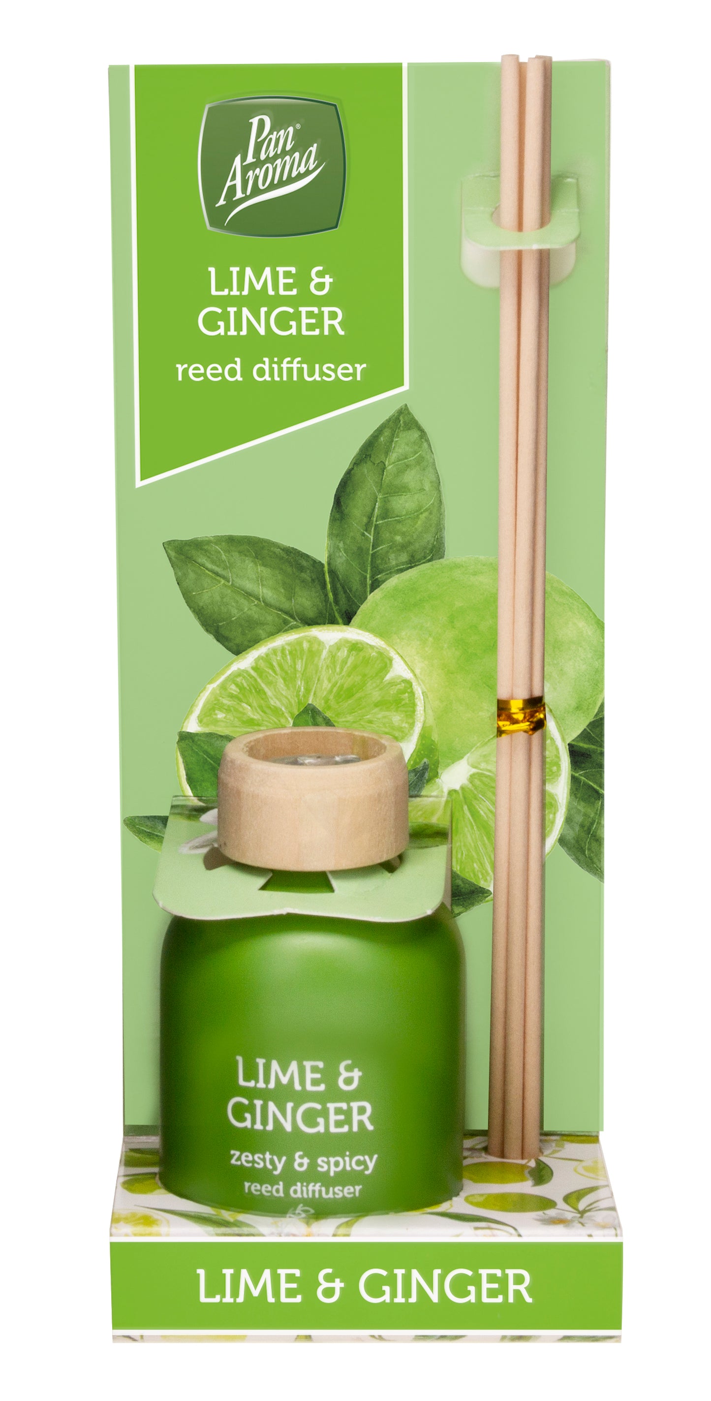 Set of 5 Pan Aroma Reed Diffusers - Sandalwood, Caramel, Lemongrass, Lime, Jasmine
