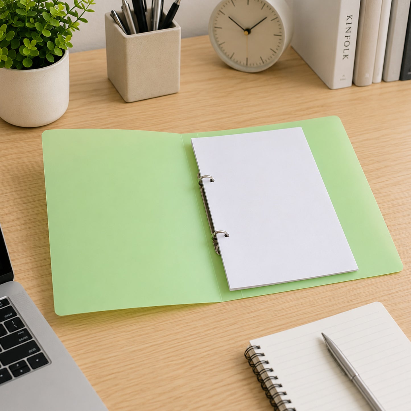 A5 Slim Blue Translucent Ringbinder