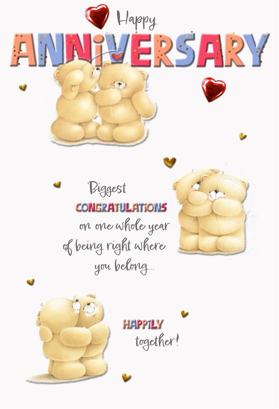Forever Friends Happy Anniversary Card