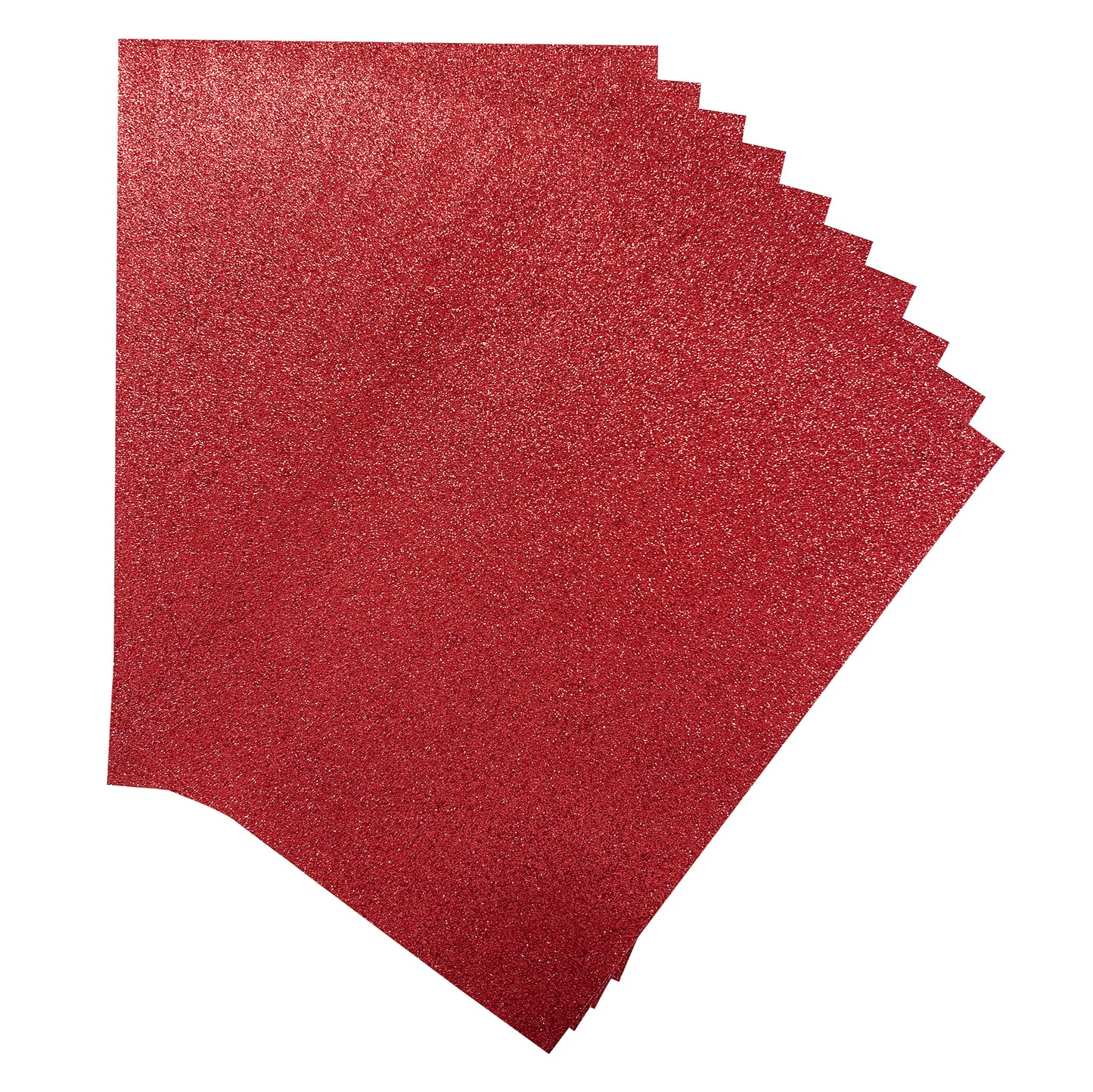 Pack of 50 A4 Red Coloured Glitter Card 230gsm Sheets