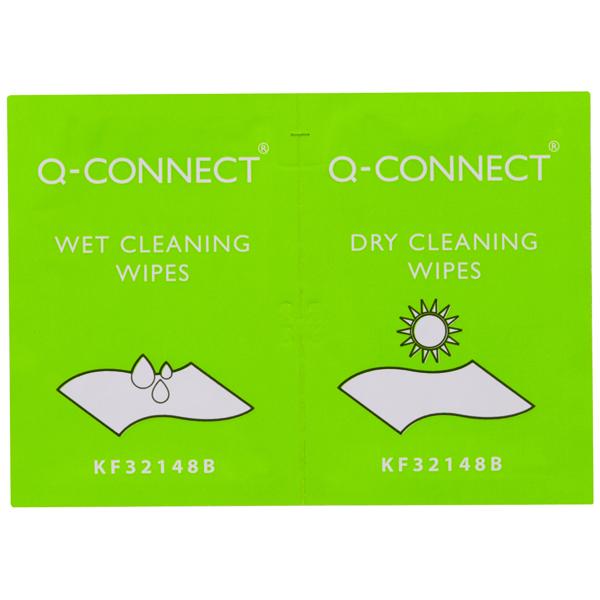 Q-Connect Wet and Dry Wipes (Pack of 20) KF32148