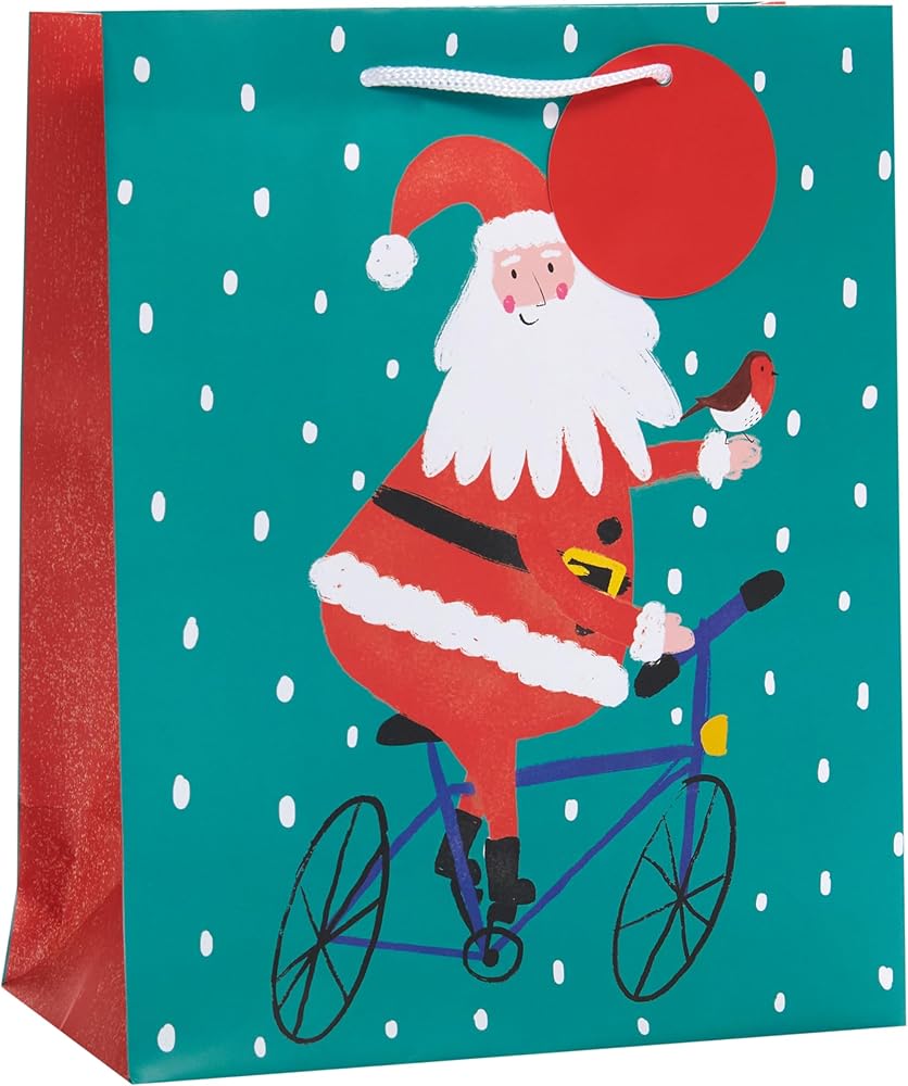 Jolly Santa Large Christmas Gift Bag