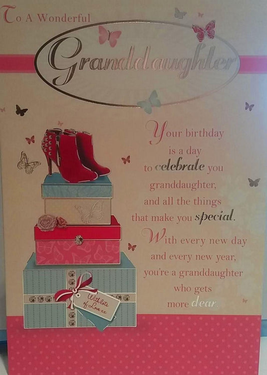 To A Wonderful Granddaughter Foil Finished Birthday Card