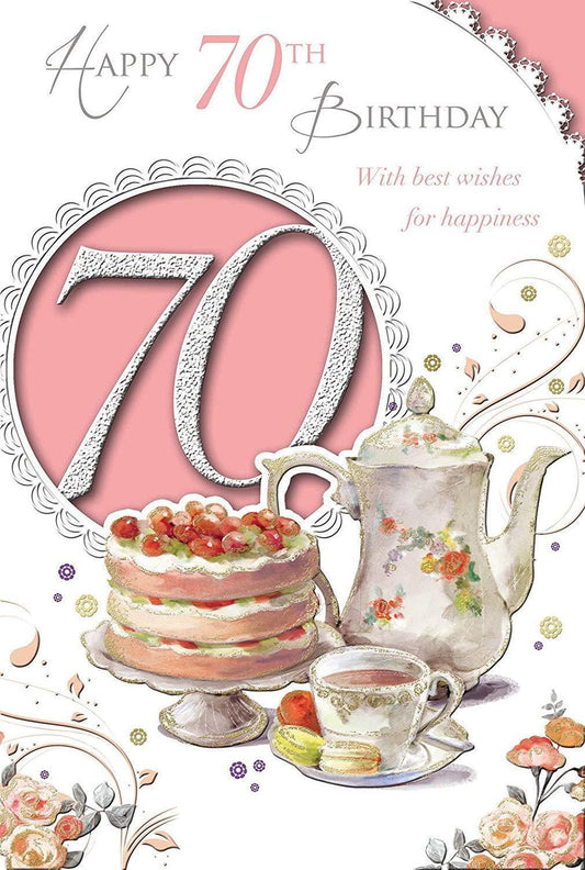 Female 70 Celebrate Today! Style Birthday Card