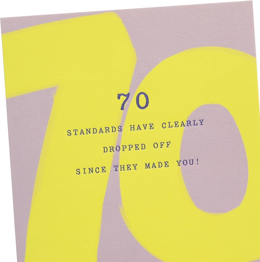 Funny Design 70th Birthday Card