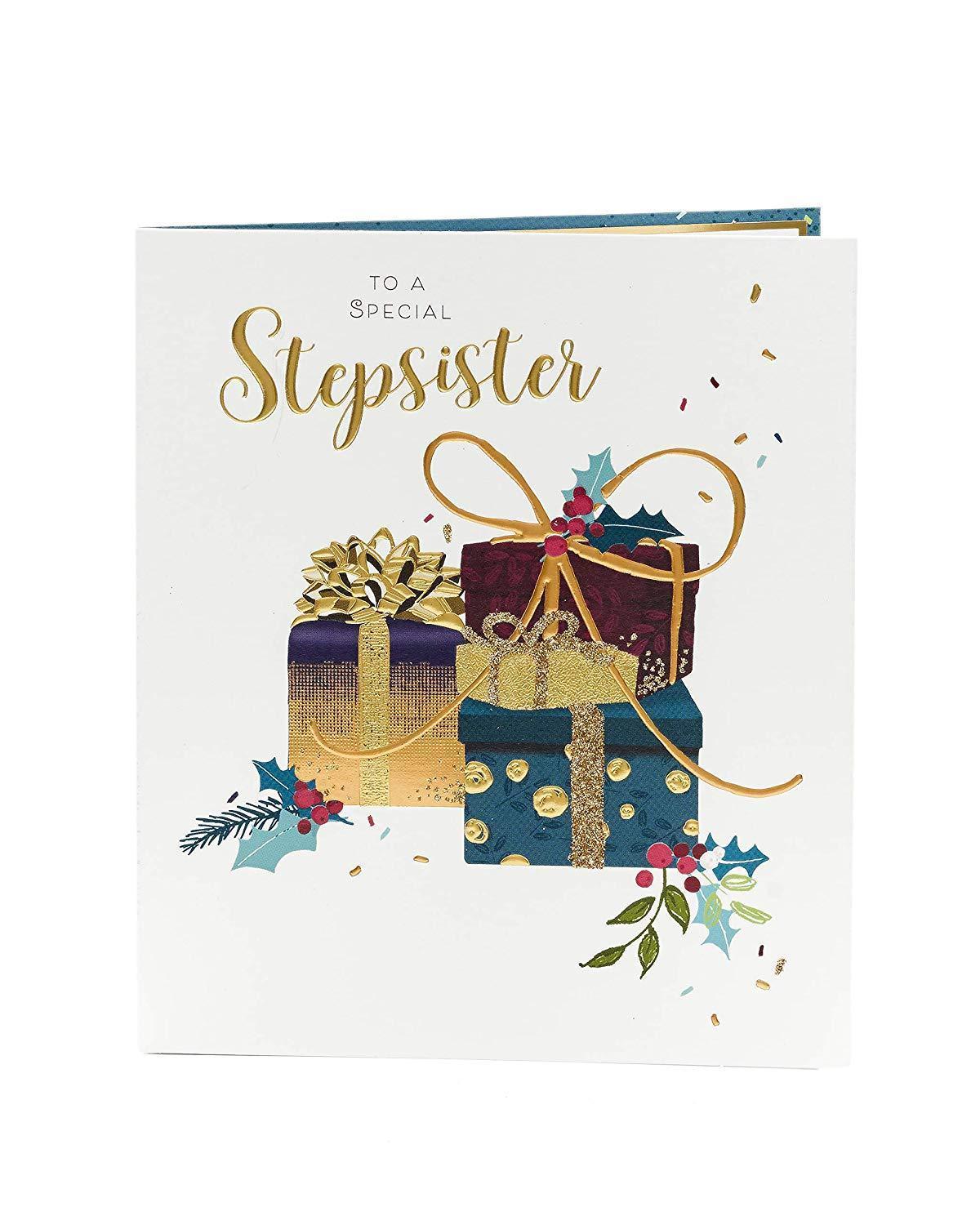 Stepsister Luxury Gold Foil Finished Christmas Card