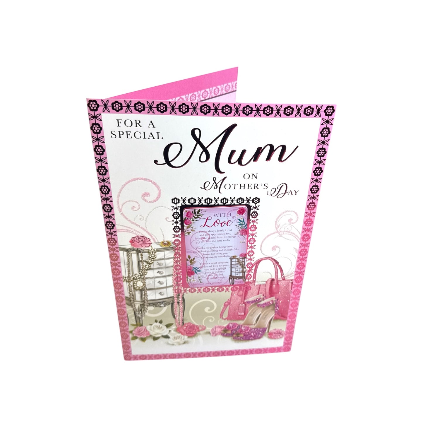For A Special Mum Shoes And Purse Design Mother's Day Card