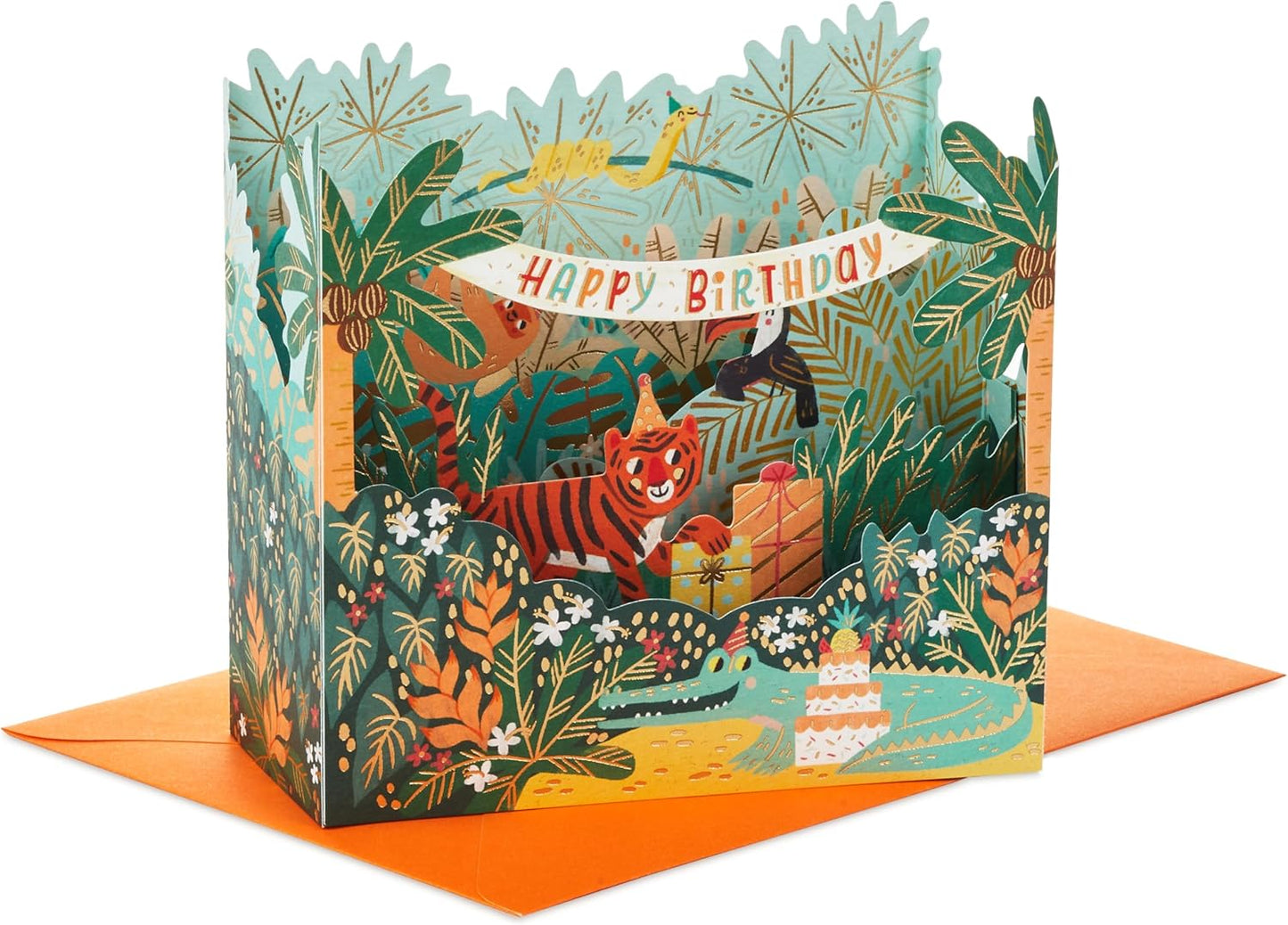 3D and Pop Up Jungle Design Kids Birthday Card
