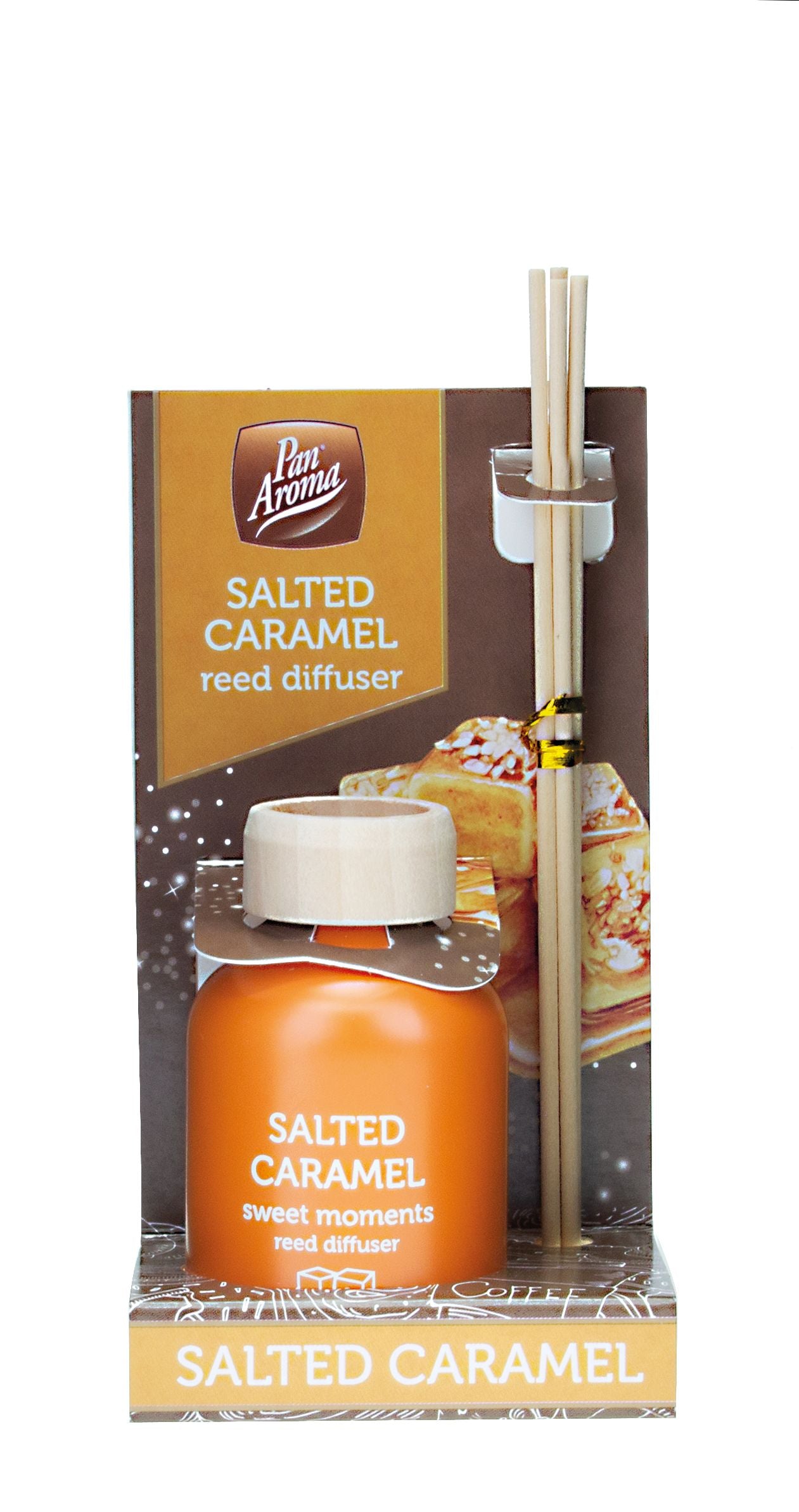 Set of 5 Pan Aroma Reed Diffusers - Sandalwood, Caramel, Lemongrass, Lime, Jasmine