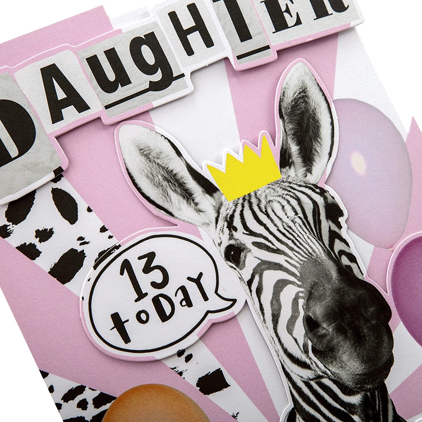 Die-cut 3D Design 13th Birthday Card for Daughter