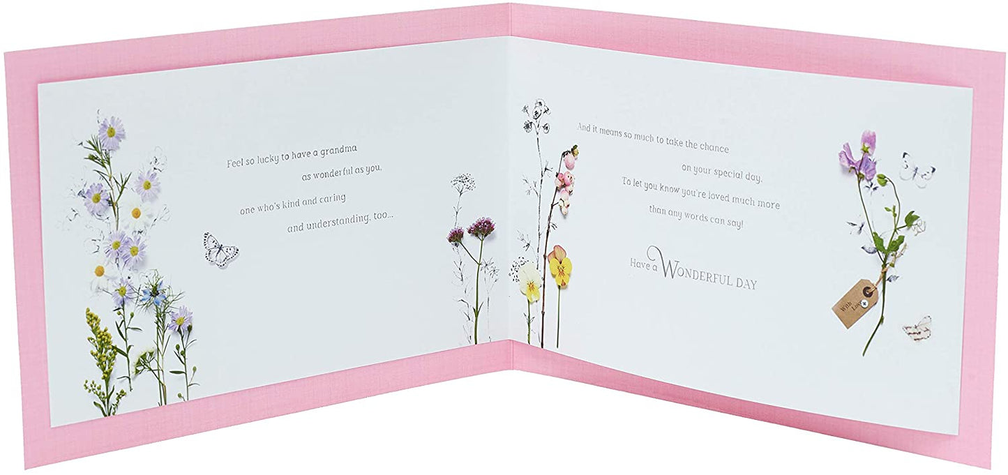 Beautiful Floral Design Grandma Birthday Card