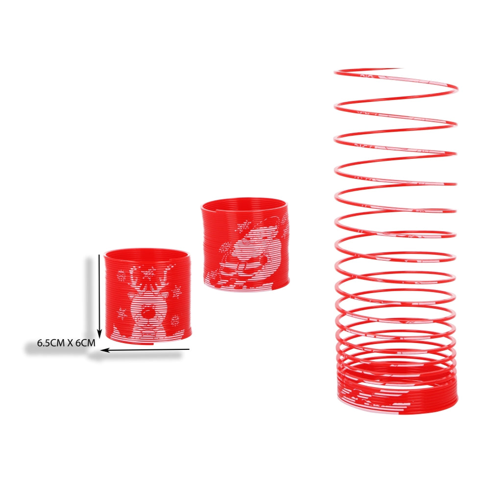 Pack of 12 Red Christmas Springs 6.5cm