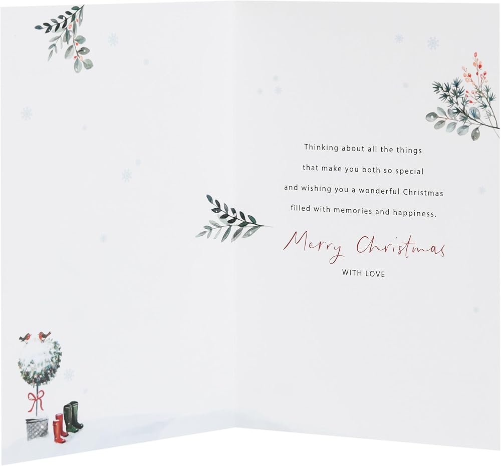 Snowy Doorway Design Nan & Grandad Christmas Card