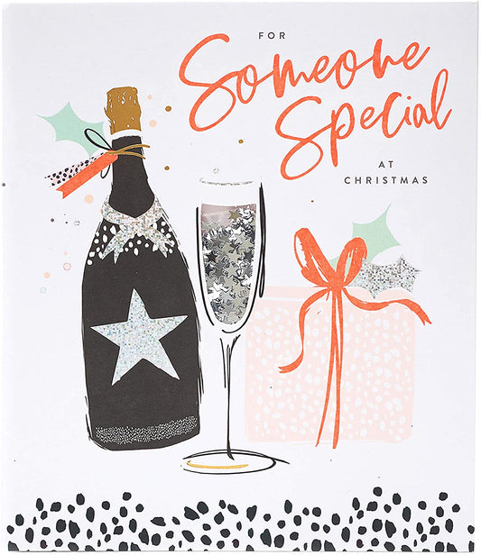 Someone Special Christmas Card Bold Neon and Sequin Design