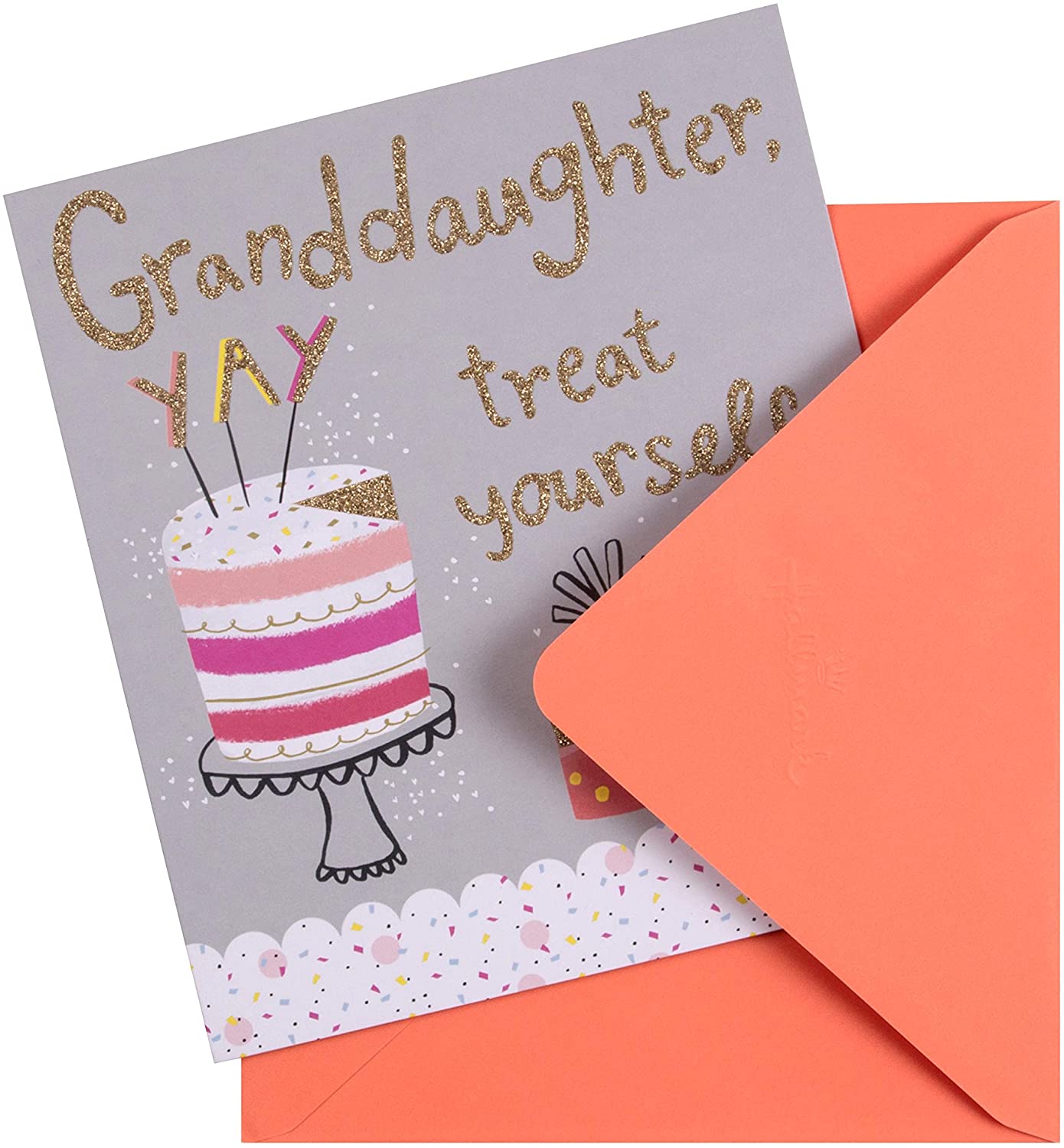Granddaughter Treat Yourself Birthday Card