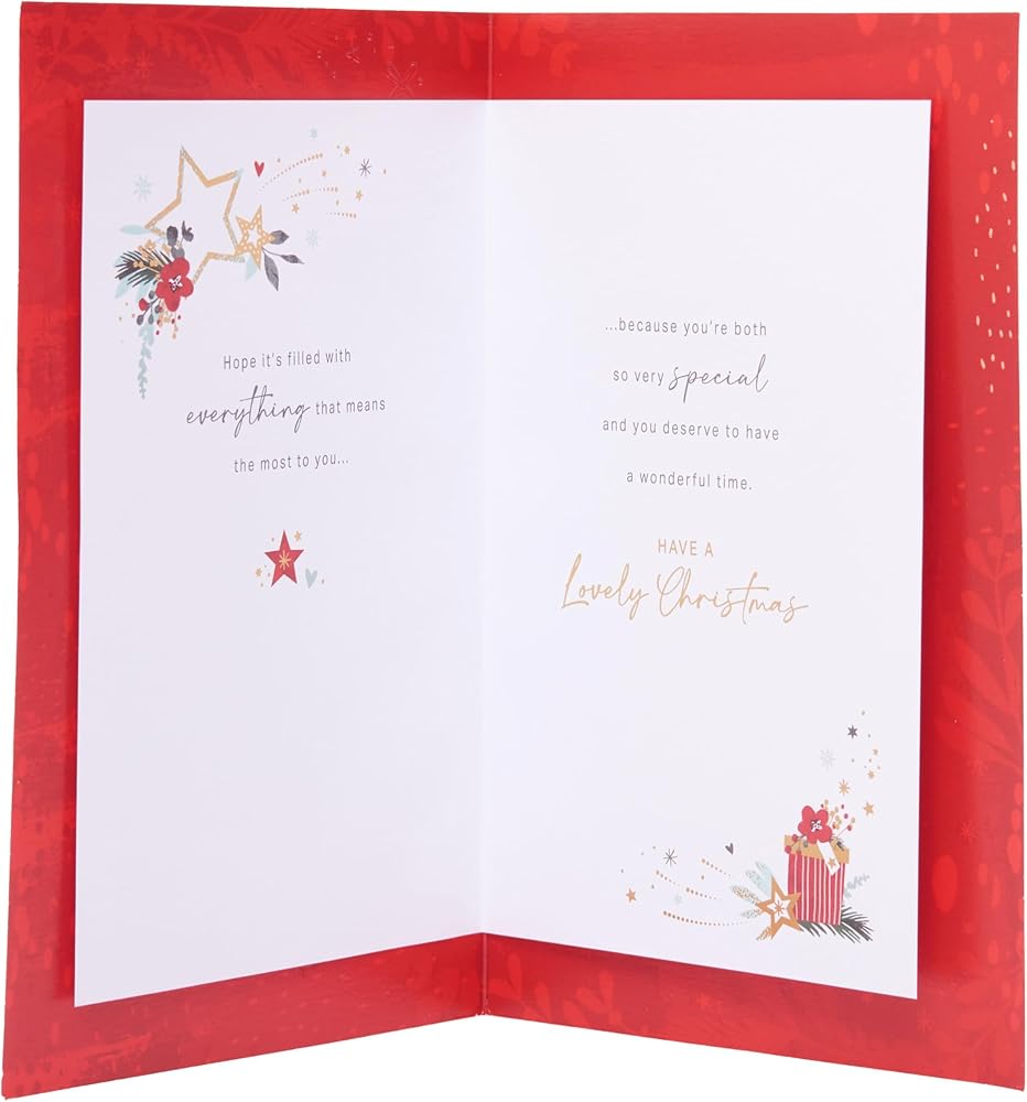 Star and Bauble Duo Both Of You Christmas Card