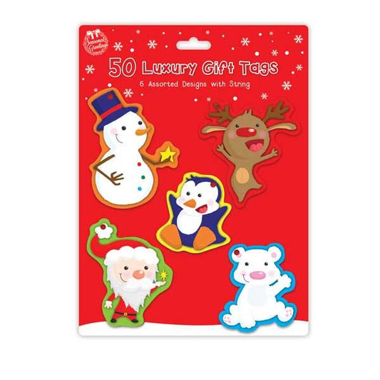 Pack Of 50 Luxury Christmas Gift Tags