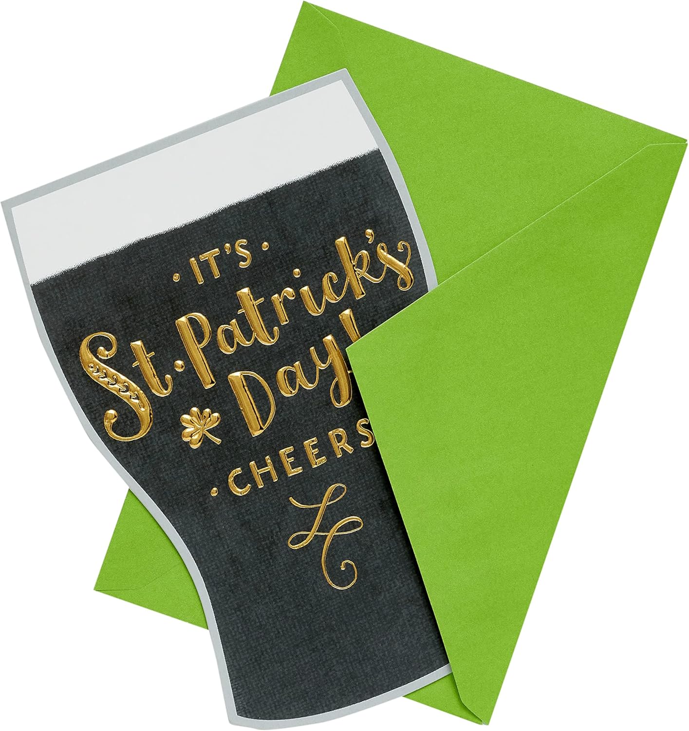 Guinness Shaped Design It's St. Patrick's Day! Quality Greetings Card