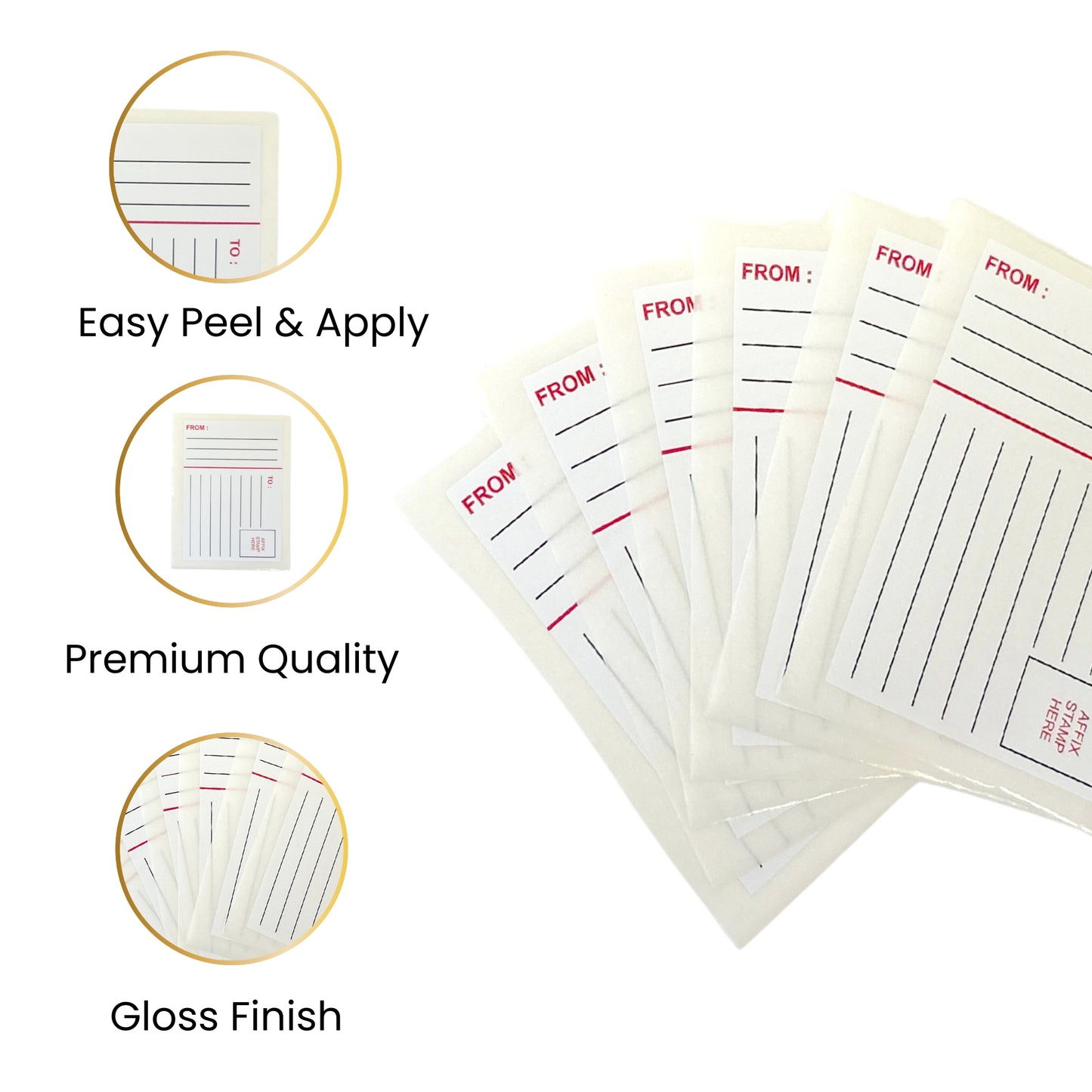 Pack of 7 Return Address 80x110mm Printed Labels