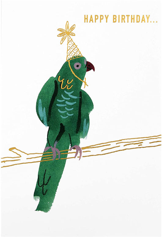 General Birthday Card Contemporary Parrot Design