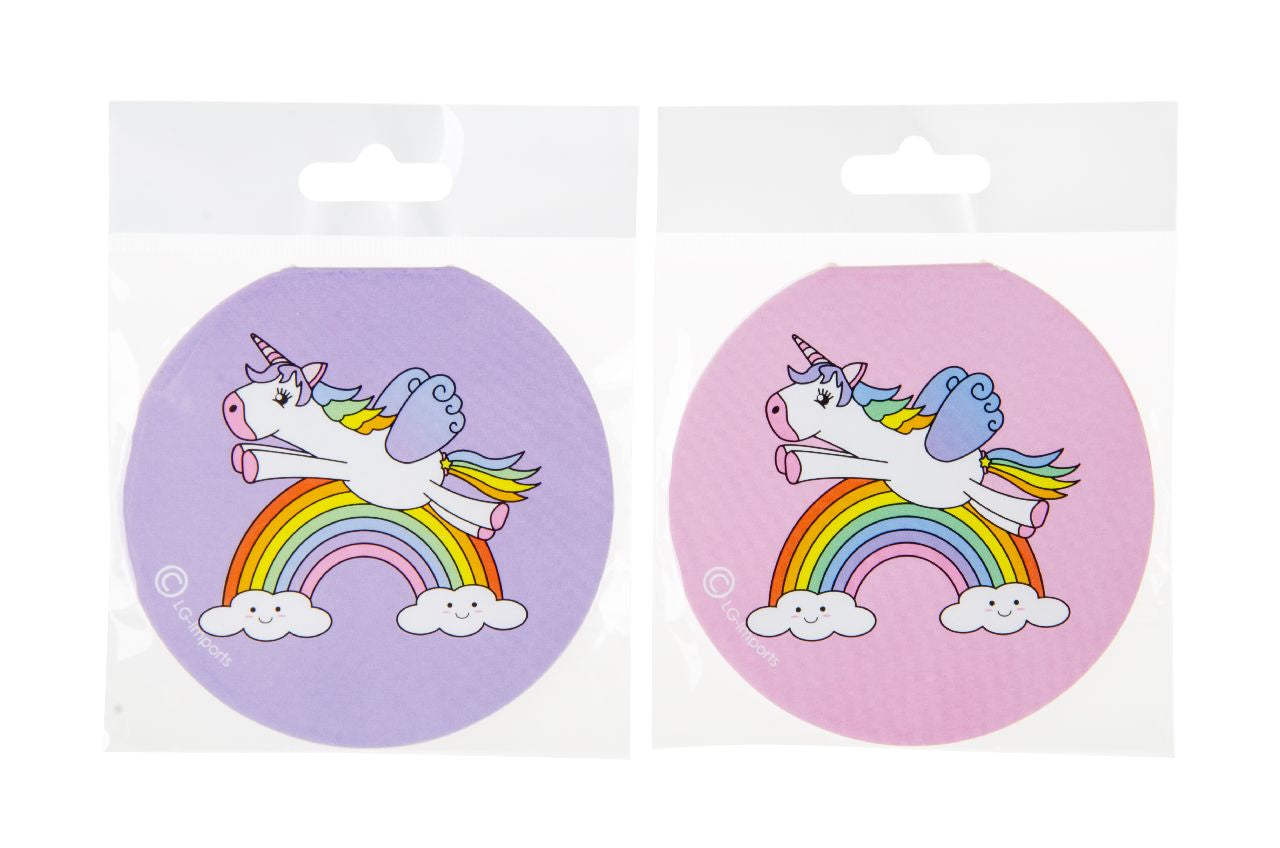 Box of 48 Round Unicorn Design Notebooks 8cm