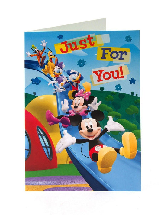 Mickey Mouse and Friends Just for You Birthday Card 