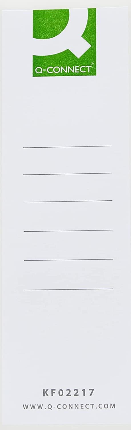 Pack of 10 White Lever Arch Spine Labels