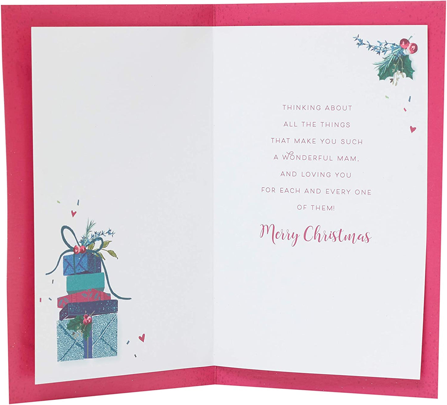 Mam Christmas Card Luxe Present Stack