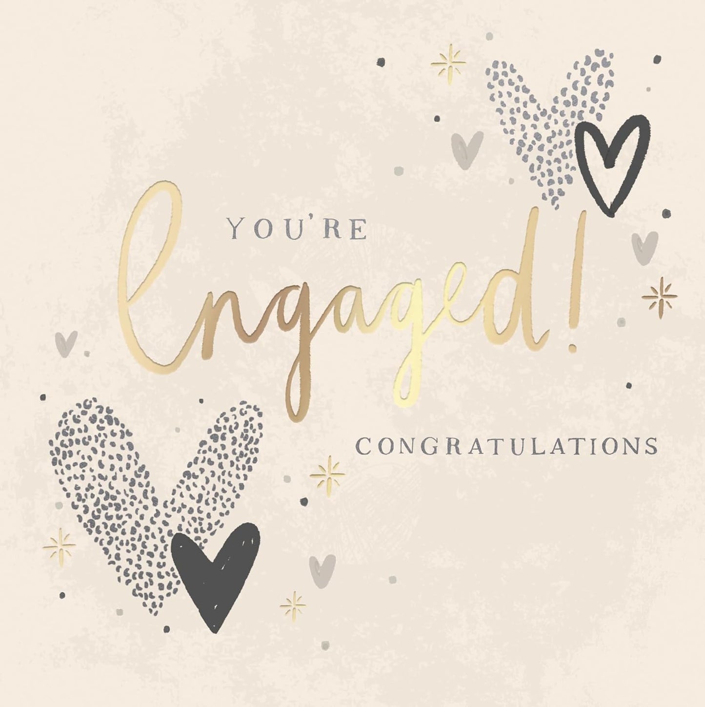 Stunning Stars Luxury Foiled Engagement Congratulations Card
