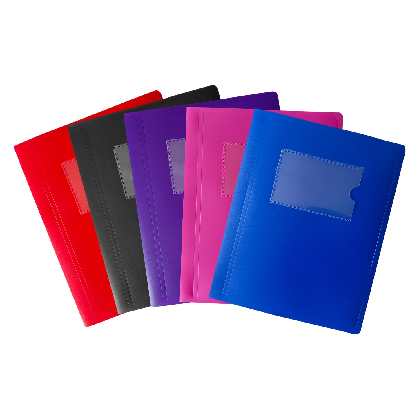 Pack of 5 A5 10 Pocket Pink Flexible Cover Display Books