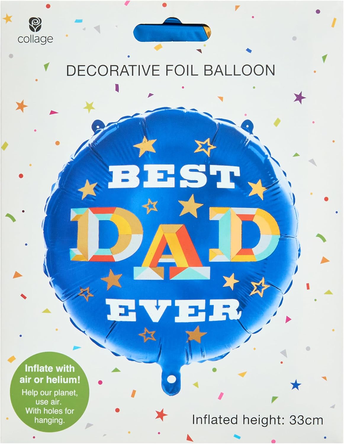 Inflate With Air or Helium Best Dad Ever Foil Balloon
