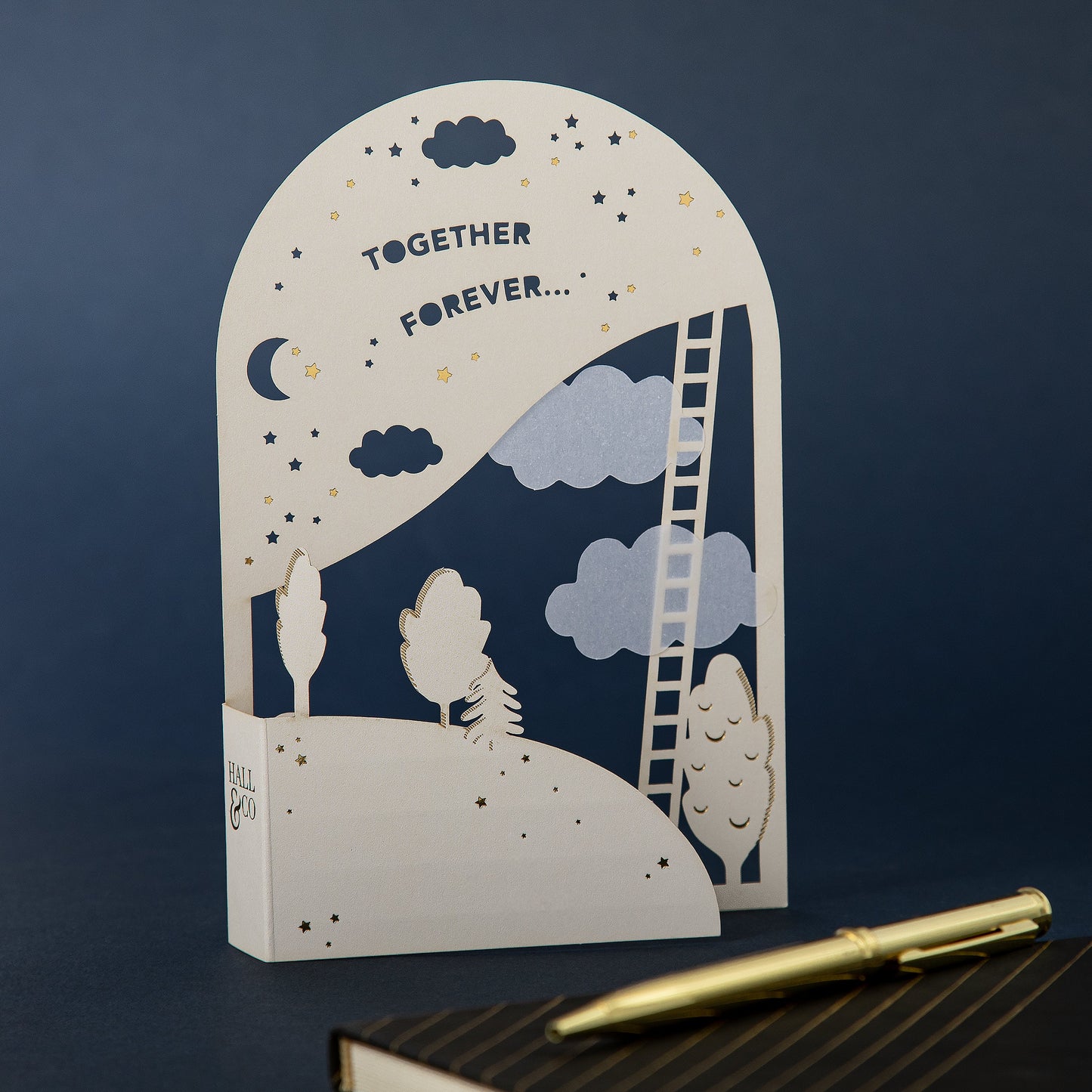 Premium 3D 'Together Forever' Love Card Paper Fables