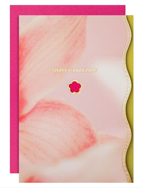 Pink Red Premium 'Simply Amazing' Open Card Vivid Aura