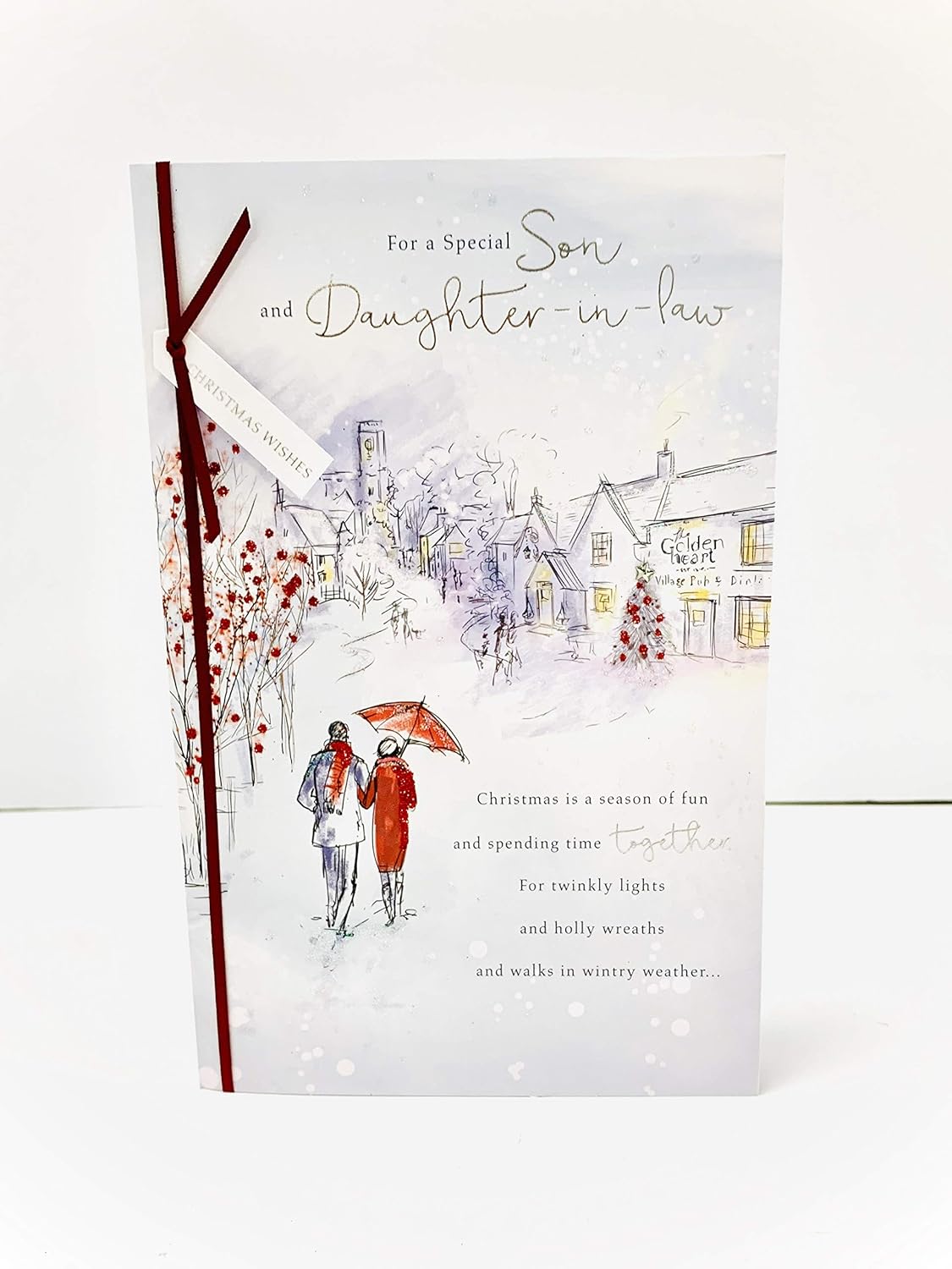 Couple Design Son and Daughter in Law Christmas Card