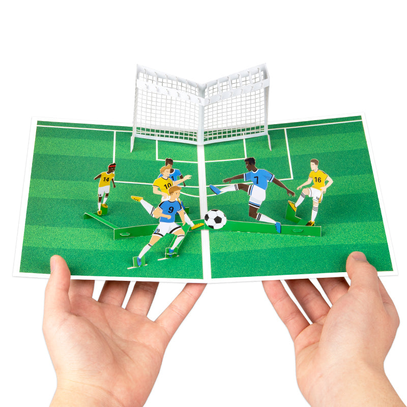 Goal Time 3D Soccer Pop Up Greeting Card