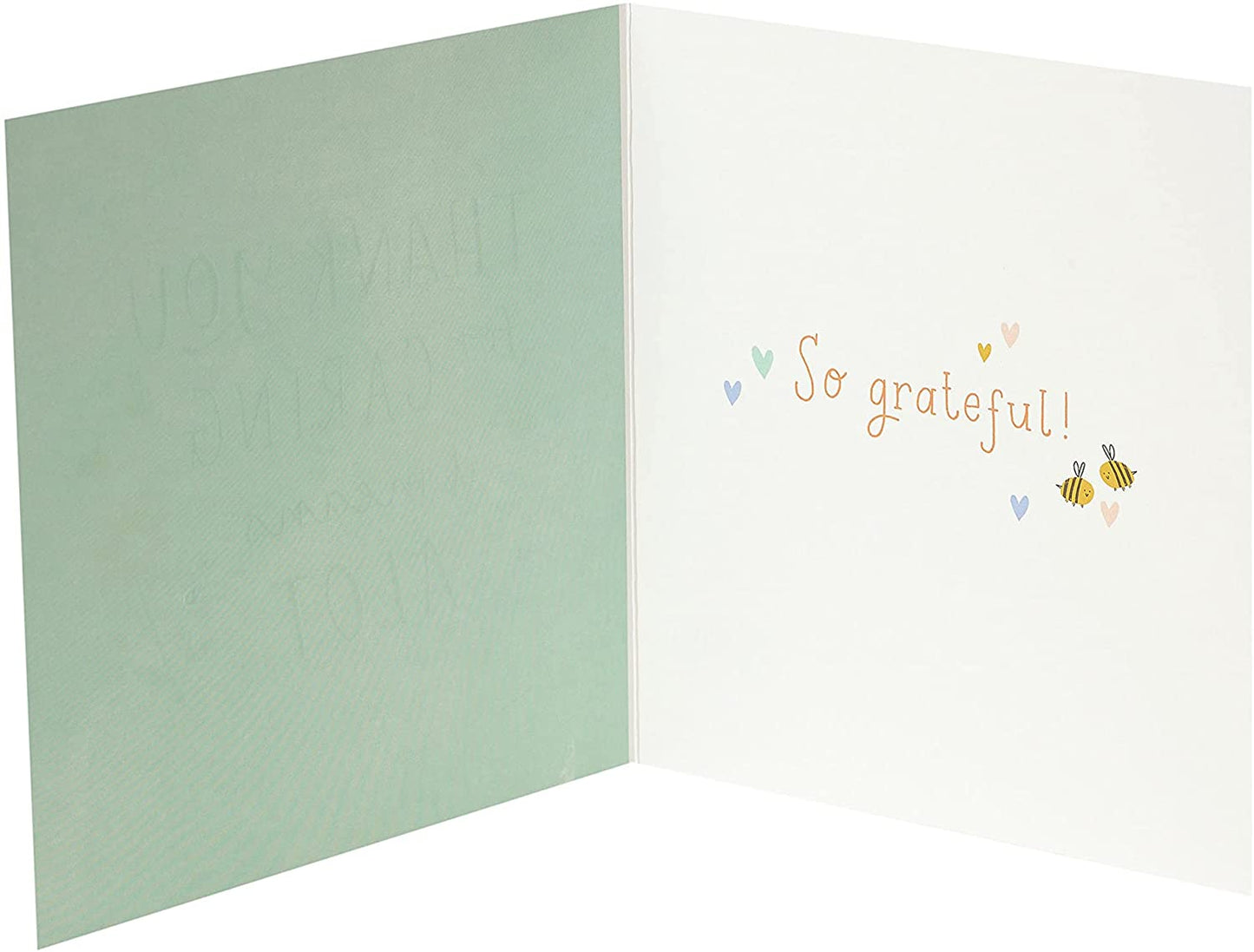 Thank You for Caring Support Card with Gold Detailing