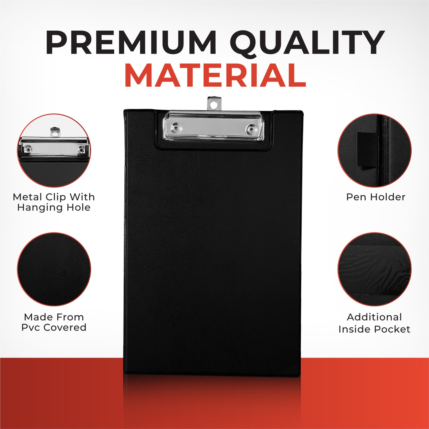 Pack of 6 A5 Blue Foldover Clipboards