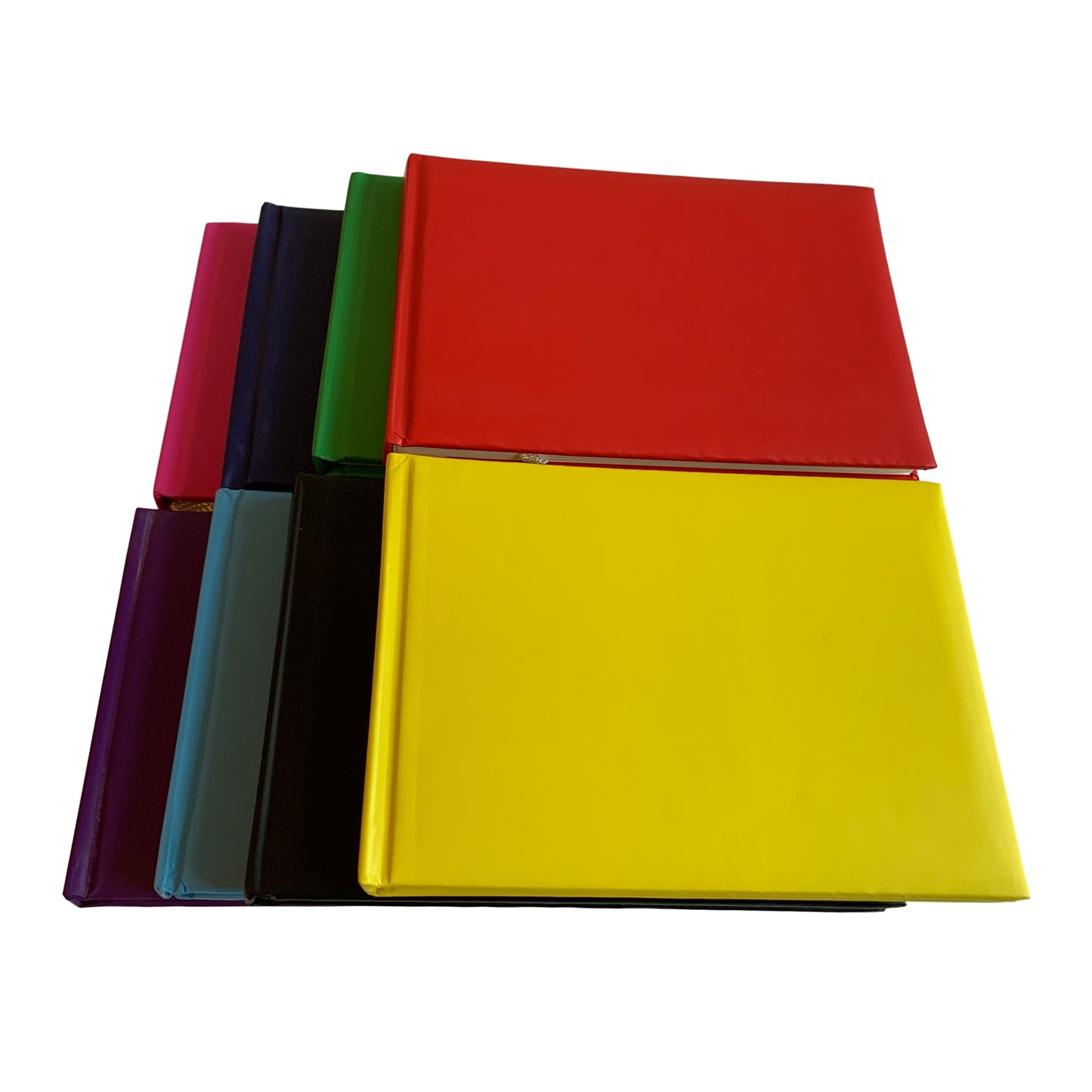 Pack of 8 Assorted Colour Plain Cover Autograph Books by Janrax