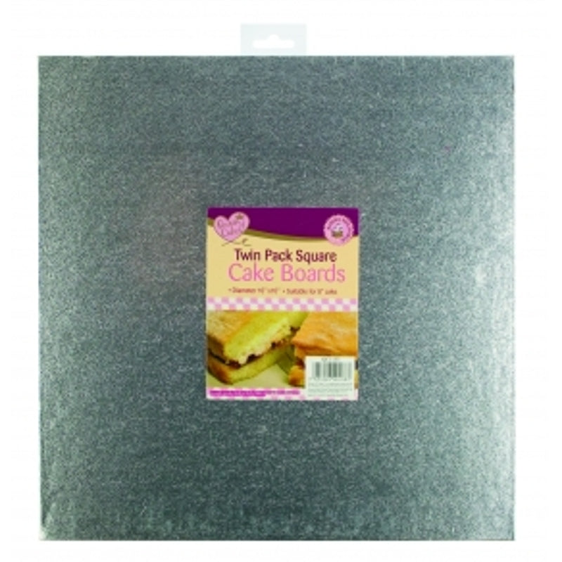 Queen of Cakes 10" X 2MM SQUARE CAKE BOARDS