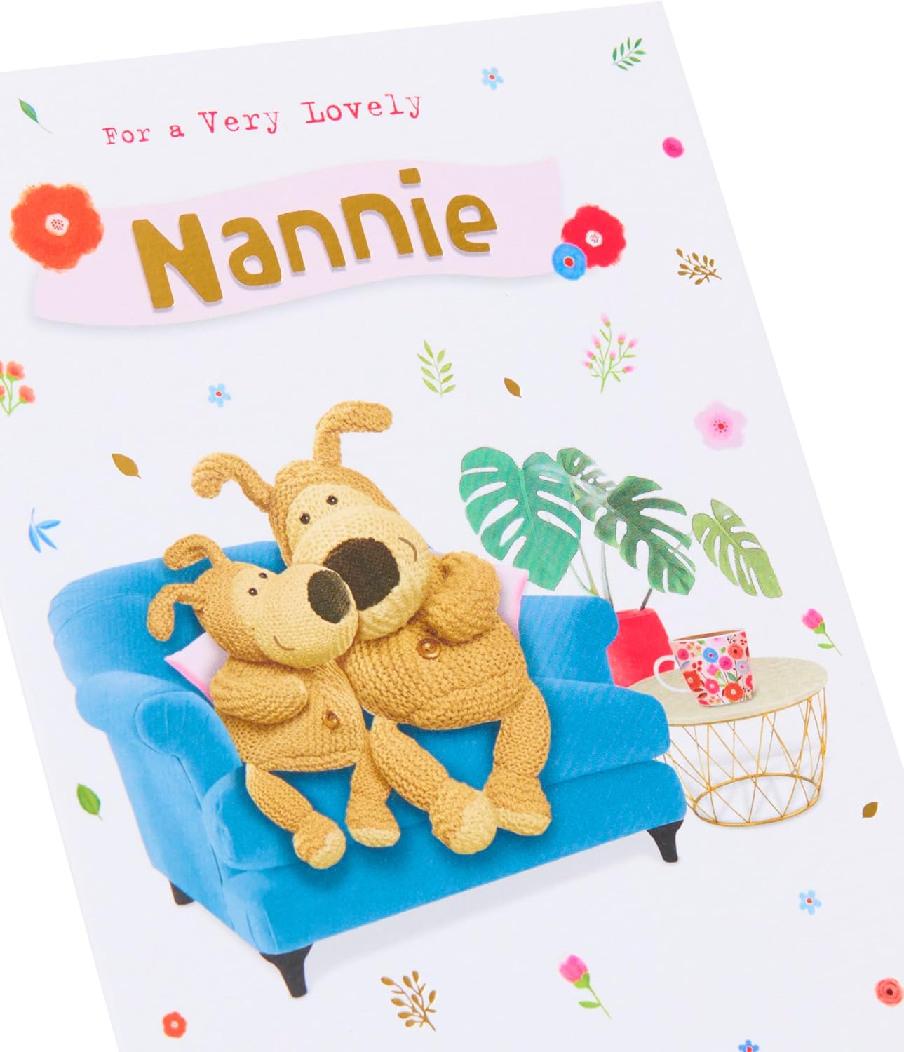 Big Boofle And Little Boofle Sat On A Sofa Nannie Mother's Day Card