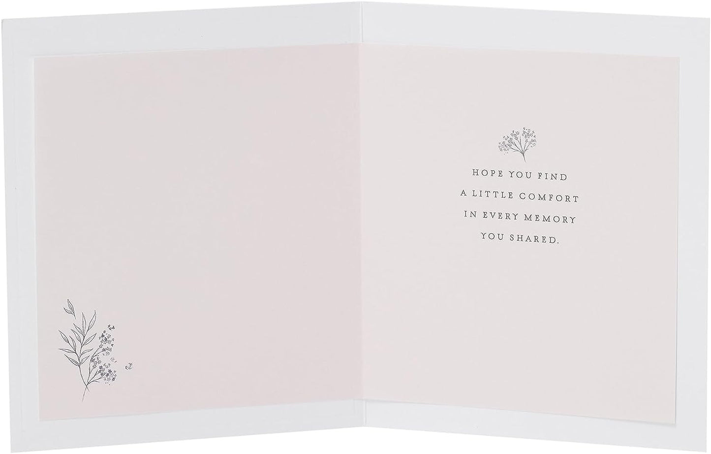 Floral Outline Design Sympathy Card