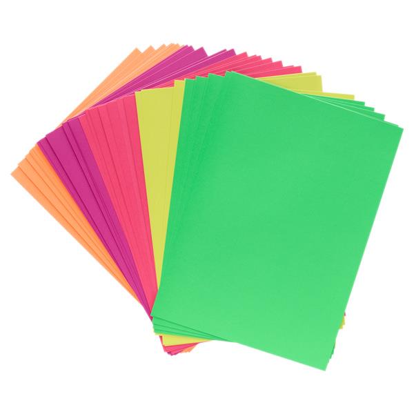 Pack of 40 Sheets A4 160gsm Activity Fluorescent Card by Premier